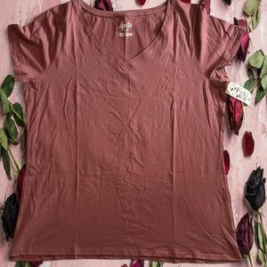 Beto Women's V-Neck Tee - Dusty Rose